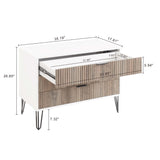 DUMBO Dresser in White and Grey DR001-WG Manhattan Comfort