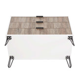 DUMBO Dresser in White and Grey DR001-WG Manhattan Comfort