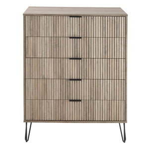 DUMBO 5-Drawer Tall Dresser in Grey DR002-GY Manhattan Comfort