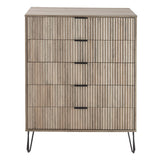 DUMBO 5-Drawer Tall Dresser in Grey DR002-GY Manhattan Comfort