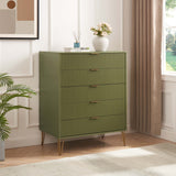 DUMBO 5-Drawer Tall Dresser in Olive Green DR002-OG Manhattan Comfort