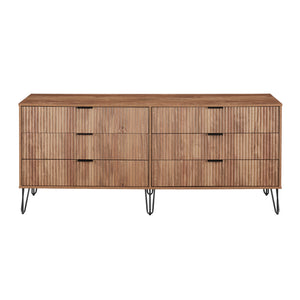 DUMBO 6-Drawer Double Low Dresser in Golden Brown DR003-GB Manhattan Comfort