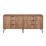 DUMBO 6-Drawer Double Low Dresser in Golden Brown DR003-GB Manhattan Comfort