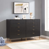 DUMBO 10-Drawer Double Tall Dresser in Black DR004-BK Manhattan Comfort