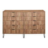 DUMBO 10-Drawer Double Tall Dresser in Golden Brown DR004-GB Manhattan Comfort