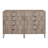 DUMBO 10-Drawer Double Tall Dresser in Grey DR004-GY Manhattan Comfort