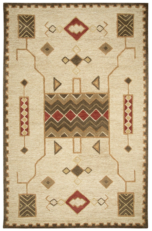 Alora Decor Durango Hand-Tufted Wool Rug In Warm Southwest Hues — Plush Geometric Design For Living Rooms 10' x 13' DURDR100600280113