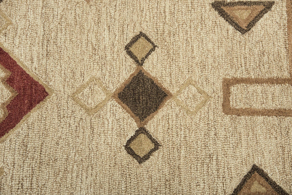 Alora Decor Durango Hand-Tufted Wool Rug In Warm Southwest Hues — Plush Geometric Design For Living Rooms 10' x 13' DURDR100600280113