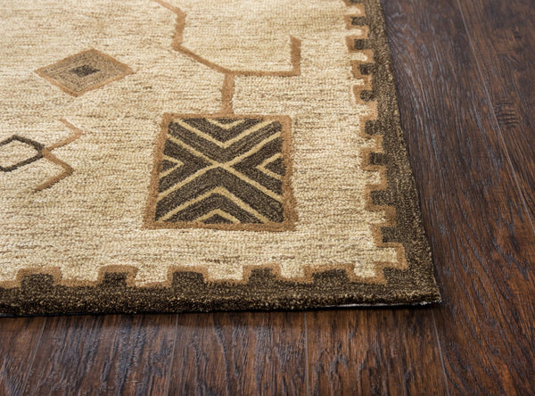 Alora Decor Durango Hand-Tufted Wool Rug In Warm Southwest Hues — Plush Geometric Design For Living Rooms 10' x 13' DURDR100600280113