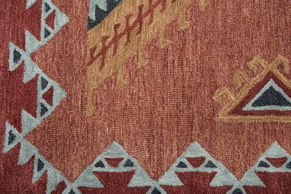 Alora Decor Durango Hand-Tufted Wool Rug With Southwestern Motif — Thick Cut-Loop Pile, Durable & Textured Elegance 10' x 13' DURDR101000750113