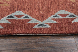 Alora Decor Durango Hand-Tufted Wool Rug With Southwestern Motif — Thick Cut-Loop Pile, Durable & Textured Elegance 10' x 13' DURDR101000750113