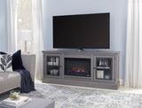 Churchill Ghost Black 76" Fireplace Console DR1950-GHT Aspenhome
