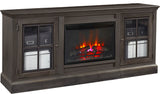 Churchill Ghost Black 76" Fireplace Console DR1950-GHT Aspenhome