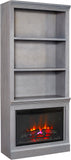 Churchill Ghost Black 74" Fireplace Display Case DR3472F/12-GHT Aspenhome