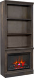 Churchill Ghost Black 74" Fireplace Display Case DR3472F/12-GHT Aspenhome