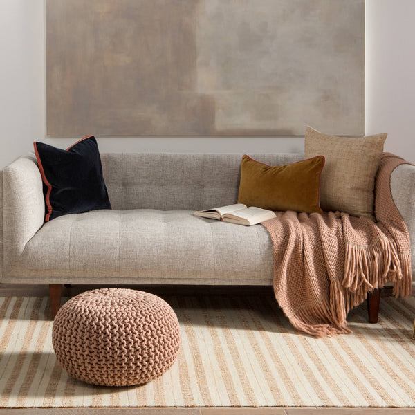Jaipur Living Jaipur Living Rey Handwoven Wool Jute Flatweave Rug Earthy Stripe for Rooms 5' x 8' RUG146018