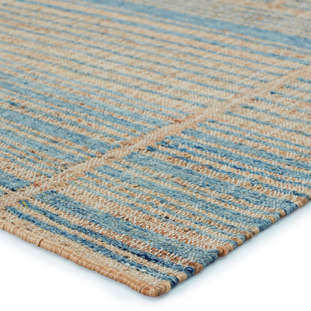 Jaipur Living Dorada Ciana Drd02 Handwoven Handmade 50% Wool 50% Jute Lines Stripes Indoor Rug Brown, Blue 50% Wool 50% Jute Rug153075