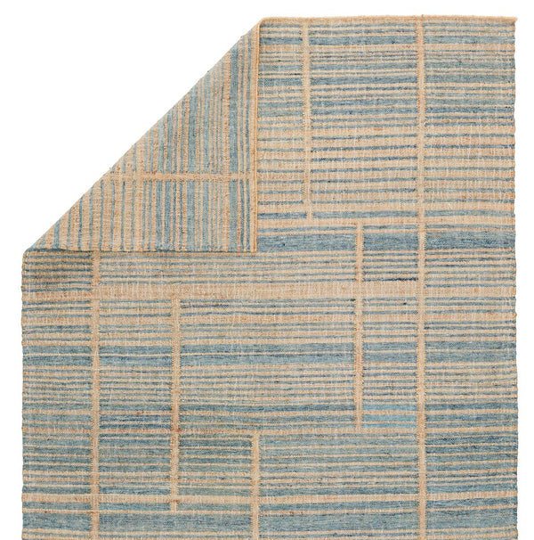 Jaipur Living Dorada Ciana Drd02 Handwoven Handmade 50% Wool 50% Jute Lines Stripes Indoor Rug Brown, Blue 50% Wool 50% Jute Rug153075