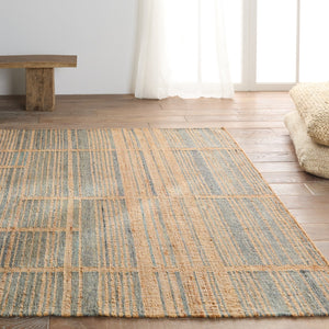 Jaipur Living Dorada Ciana Drd02 Handwoven Handmade 50% Wool 50% Jute Lines Stripes Indoor Rug Brown, Blue 50% Wool 50% Jute Rug153075