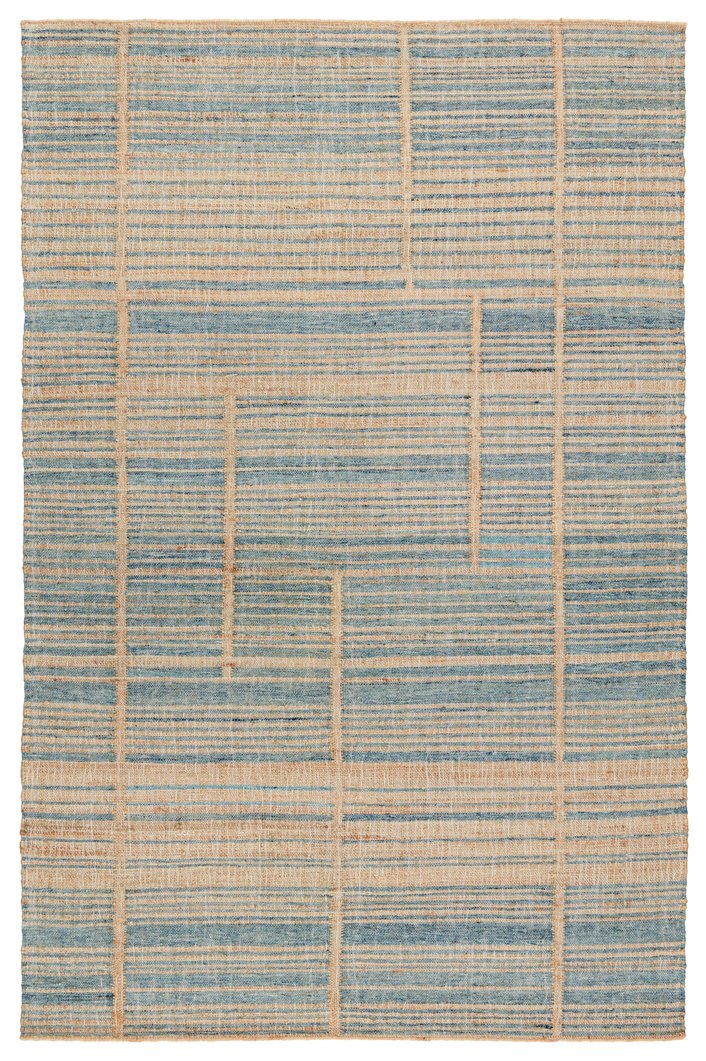 Jaipur Living Dorada Ciana Drd02 Handwoven Handmade 50% Wool 50% Jute Lines Stripes Indoor Rug Brown, Blue 50% Wool 50% Jute Rug153075