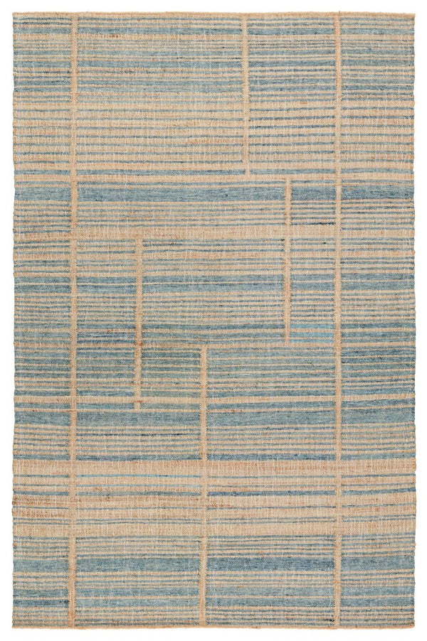 Jaipur Living Dorada Ciana Drd02 Handwoven Handmade 50% Wool 50% Jute Lines Stripes Indoor Rug Brown, Blue 50% Wool 50% Jute Rug153075