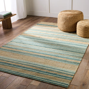Jaipur Living Jaipur Living Handwoven Jute Wool Flatweave Rug Natural Stripe for Entryway or Room RUG153076