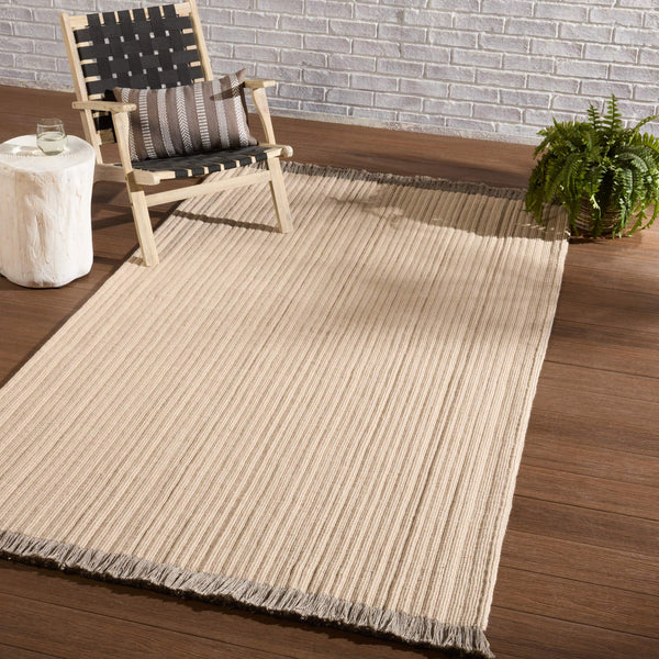 Jaipur Living Jaipur Living Handcrafted Recycled Pet Indoor Outdoor Rug with Bohemian Fringe Accent RUG152555