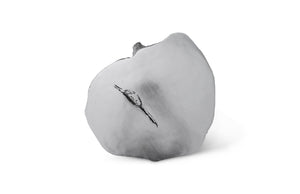 Phillips Collection Log Large Silver Leaf Stool - Modern Organic Design For Chic Interiors & Coastal Decor Accents Silver Resin Ph56279