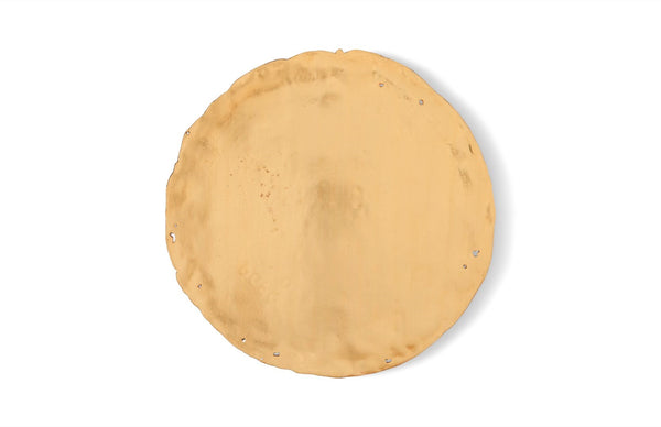 Phillips Collection Cast Oil Drum Wall Discs Set Of 4 – Edgy Gold Leaf Decorative Art For Modern Organic Spaces Gold Resin Ph60516