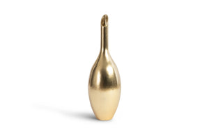 Phillips Collection Laura Gold Leaf Vase - Long-necked Decorative Bottle For Stunning Floral Arrangements & Home Decor Gold Resin Ph67522