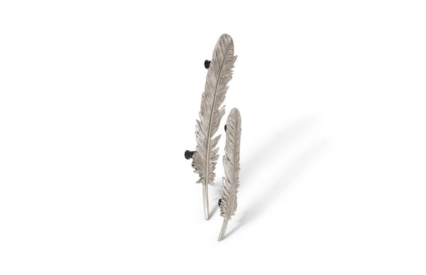 Phillips Collection Feathers Decorative Wall Art Sculptures – Luminous Nature-inspired Design For Modern Interiors Silver Resin Ph79017