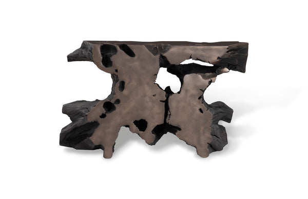 Phillips Collection Venice Freeform Console Table - Chic Modern Design For Contemporary And Coastal Interiors Bronze Resin Ph79069