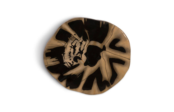 Phillips Collection Cast Petrified Wood Wall Tile - Durable, Nature-inspired Design For Stunning Modern Interiors Brown,Black Resin Ph95524