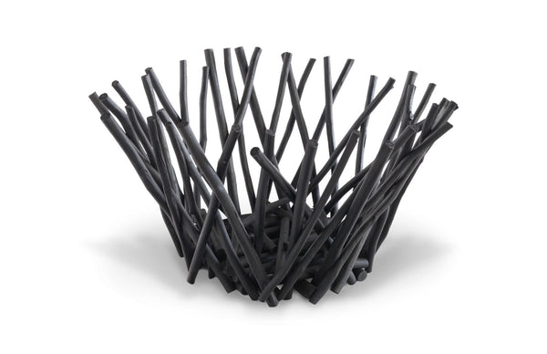Phillips Collection Stick Bowl - Eco-friendly Artisan Design With Modern Organic Aesthetic For Stylish Home Decor Black Wood Th72026