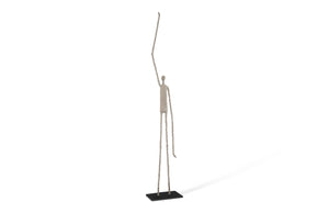 Phillips Collection Human Sculpture - Unique One Arm Up Paper Mache Art Piece On Metal Base For Elegant Home Decor Brown,Black Paper Th77287