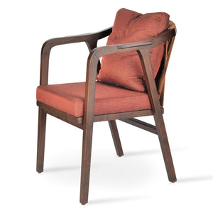 Soho Concept Drops Dining Armchair - Elegant Solid Ash Frame, Premium Fabrics & 10-year Guarantee, Limited Stock! Red,Walnut  Soho-concept-dining-chair-02639