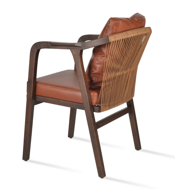 Soho Concept Drops Dining Armchair - Elegant Solid Ash Frame, Premium Fabrics & 10-year Guarantee, Limited Stock! Ash,Walnut  Soho-concept-dining-chair-02635