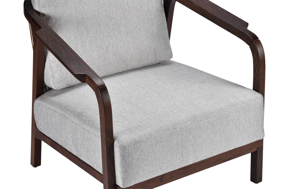 Soho Concept Drops Arm Lounge Chair In Camira Era Fabric - 10 Year Warranty, Stylish Grey & Walnut Finish Grey,Walnut  Soho-concept-dining-chair-13075