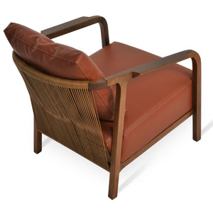 Soho Concept Drops Arm Lounge Chair (Ppm-fr) - Stylish Walnut Design With 2-year Guarantee For Ultimate Comfort Walnut  Soho-concept-dining-chair-13076