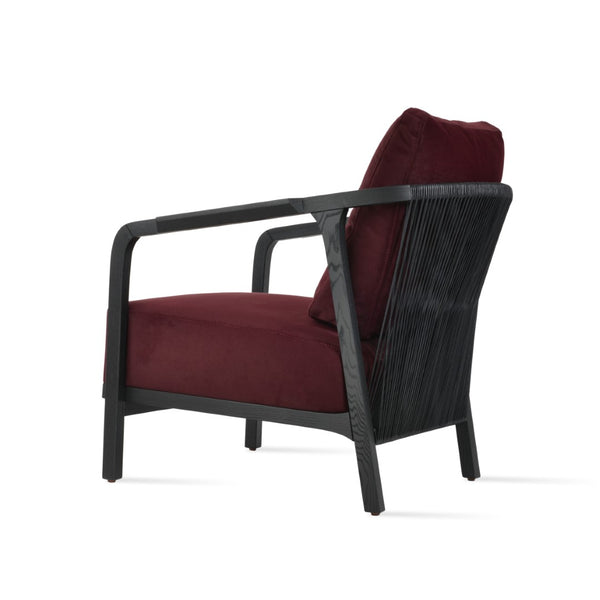 Soho Concept Drops Arm Sofa In Luxury Boucle, Velvet & Camira Era Fabrics - 10 Year Warranty, Beige & Walnut Ash,Black  Soho-concept-dining-chair-13085