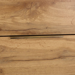 Safavieh Angeria Six Drawer Dresser in Oak Finish with Brass Hardware for Bedroom Storage DRS3100A-2BX
