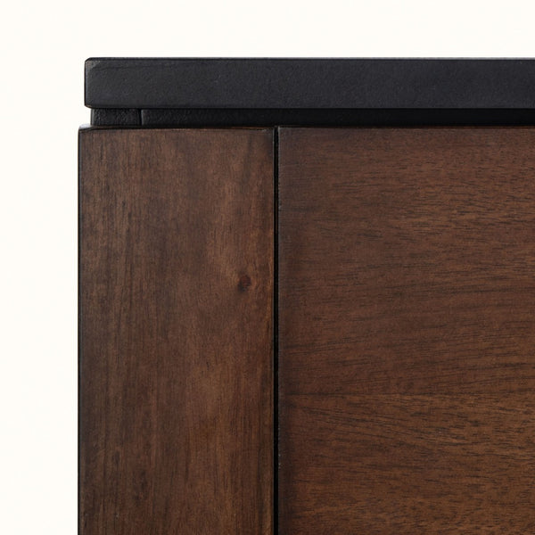 Safavieh Genevieve 3-Drawer Dresser – Retro-Inspired Elegance With Modern Gold Accents For Chic Storage Solutions Walnut/Black/Gold DRS5000A