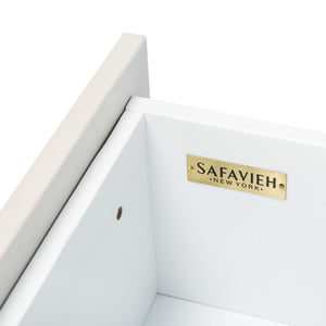 Safavieh Genevieve 3-Drawer Dresser – Retro-Inspired Elegance With Modern Gold Accents For Chic Storage Solutions White/White Washed DRS5000D