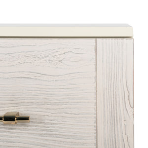 Safavieh Genevieve 3-Drawer Dresser – Retro-Inspired Elegance With Modern Gold Accents For Chic Storage Solutions Cream/White Washed DRS5000E