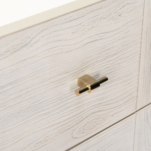 Safavieh Genevieve 3-Drawer Dresser – Retro-Inspired Elegance With Modern Gold Accents For Chic Storage Solutions Cream/White Washed DRS5000E