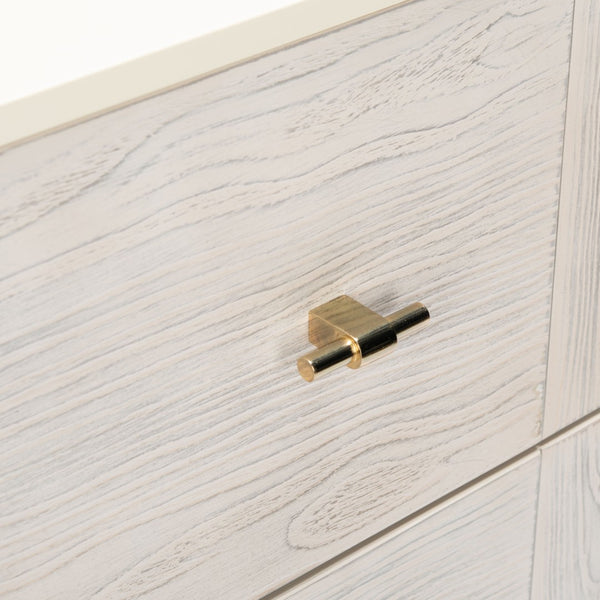 Safavieh Genevieve 3-Drawer Dresser – Retro-Inspired Elegance With Modern Gold Accents For Chic Storage Solutions Cream/White Washed DRS5000E