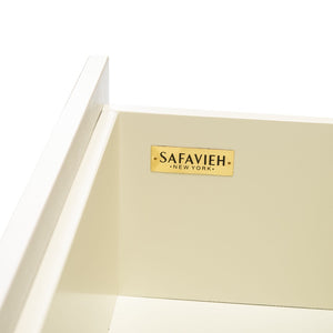 Safavieh Genevieve 3-Drawer Dresser – Retro-Inspired Elegance With Modern Gold Accents For Chic Storage Solutions Cream/White Washed DRS5000E