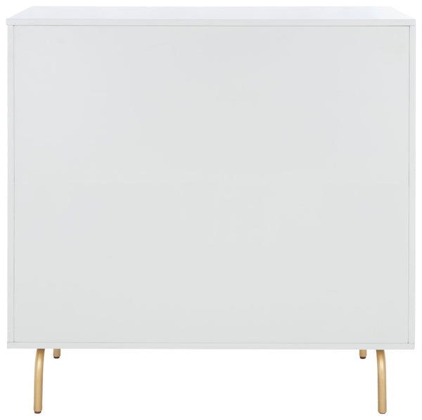 Safavieh Genevieve 3-Drawer Dresser – Retro-Inspired Elegance With Modern Gold Accents For Chic Storage Solutions Grey/White Washed DRS5000F