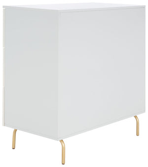 Safavieh Genevieve 3-Drawer Dresser – Retro-Inspired Elegance With Modern Gold Accents For Chic Storage Solutions Grey/White Washed DRS5000F