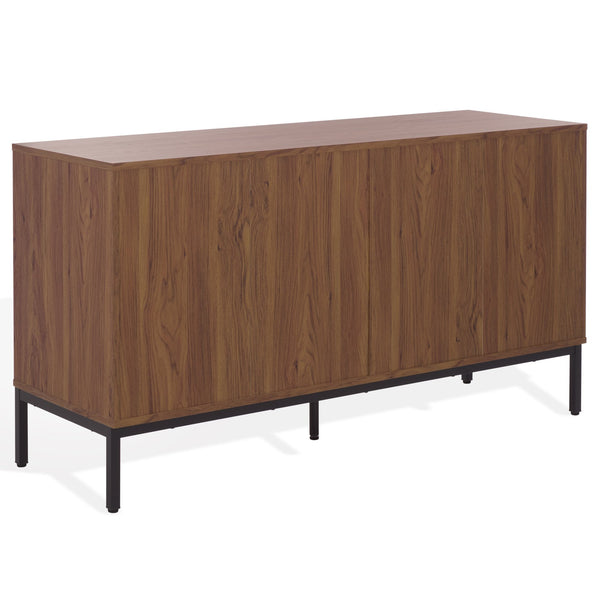 Safavieh Lylia 6 Drawer Dresser - Elegant Walnut Finish With Sleek Black Legs & Handles For Stunning Storage Walnut ,Black Wood,Metal Drs9604a-2bx